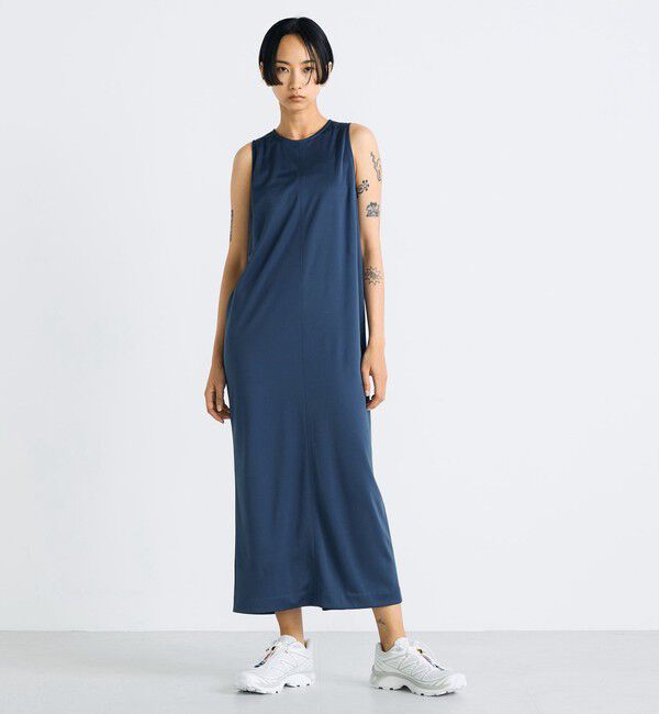 Edition「サテンダンボール ノースリーブ ワンピース」|ワンピース|