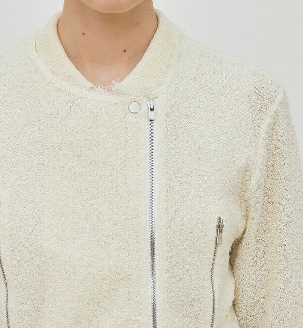 DES PRES「カールヤーンニット ライダースジャケット」|ライダースジャケット|