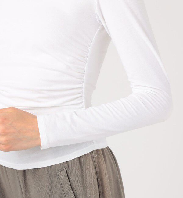 JAMES PERSE「コットンポリエステルジャージー サイドシャーリングTシャツ WMTP3232」|Tシャツ・カットソー|