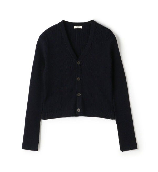 MACPHEE「コットンリブ Vネックカーディガン」|カーディガン|69 ネイビー