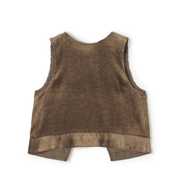 Ballsey「ラメコーデュロイ フロンタブルトップス」|シャツ・ブラウス|47 ブラウン