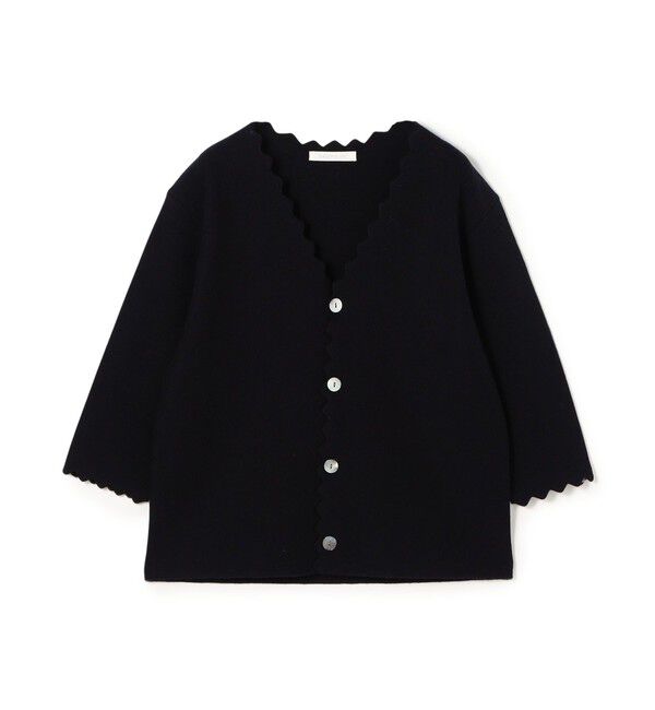 GALERIE VIE「ウーステッドミラノリブ Vネックカーディガン」|カーディガン|69 ネイビー