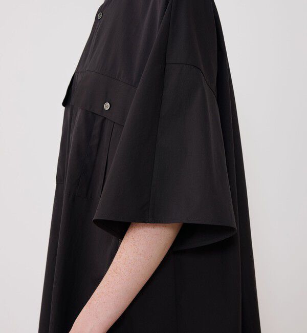 GALERIE VIE「コンパクトポプリン スタンドネックシャツワンピース」|ワンピース|