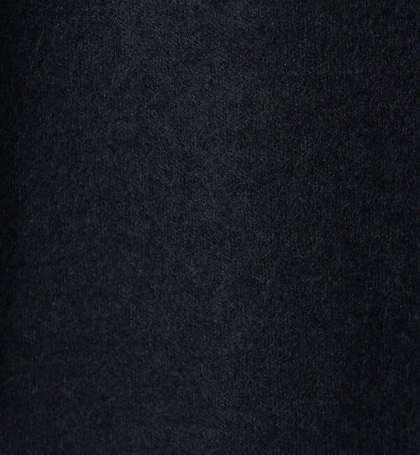 DES PRES「ニットコンビネーション ロングコート」|ノーカラーコート|