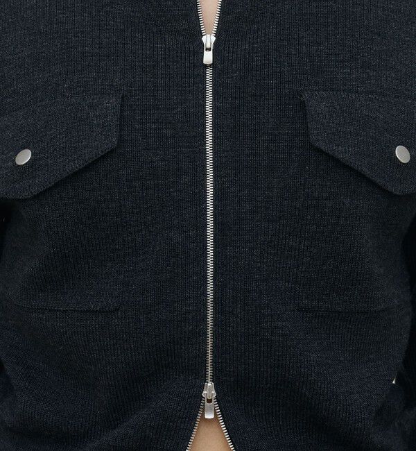 DES PRES「ハーフカーディガン ジップアップブルゾン」|カーディガン|