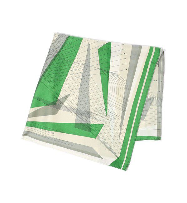 TOMORROWLAND GOODS「manipuri LINE スカーフ」|バンダナ・スカーフ|54 グリーン系