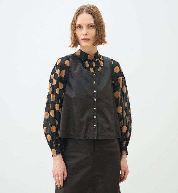 TOMORROWLAND collection「ベジタブルレザー フロンタブルジレ」|ベスト・ジレ|