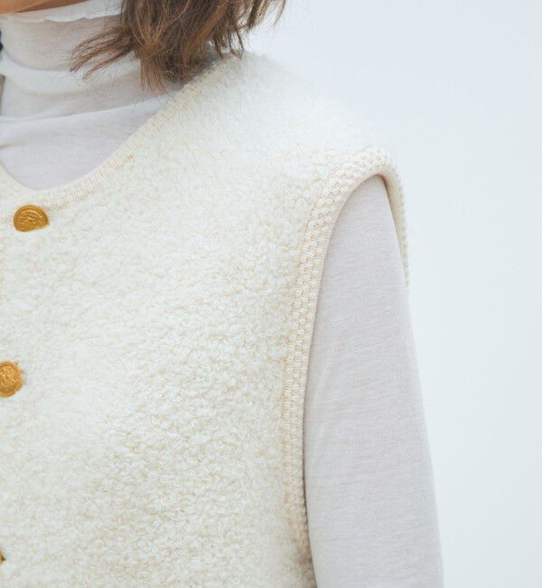 MACPHEE「ムートン ロングジレ」|ベスト・ジレ|