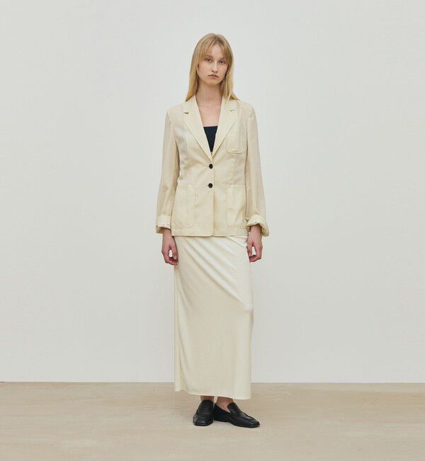 DES PRES「アキハチェックウール ラウンドラペルシングルジャケット」|テーラードジャケット|