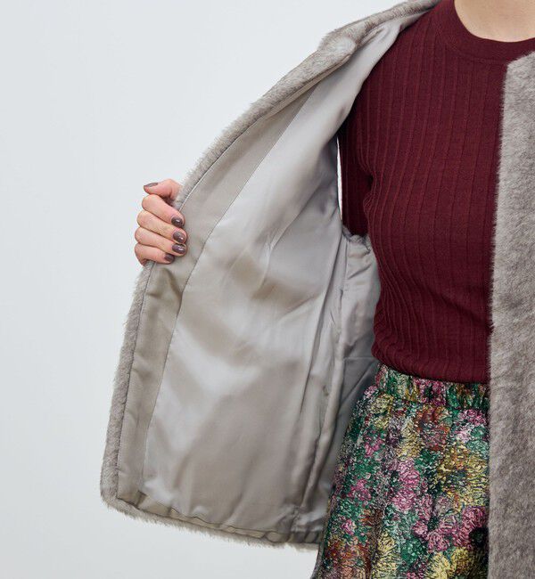 TOMORROWLAND collection「フェイクミンク ベルテッドジレ」|ベスト・ジレ|