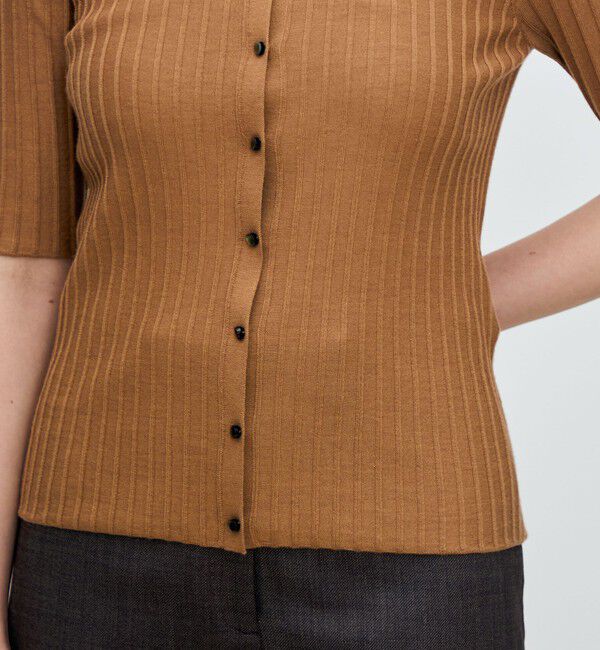 TOMORROWLAND collection「カシミヤシルクリブ ポロカーディガン」|ニット・セーター|