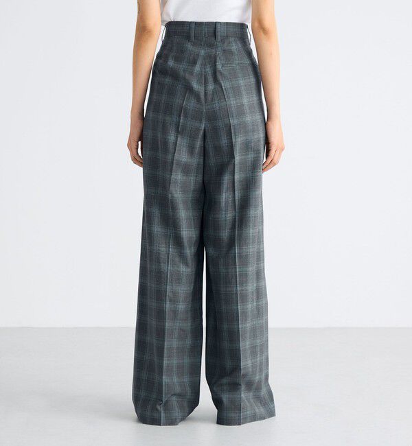 Edition「Super140's ウールトロピカル チェックスラックス」|スラックス|