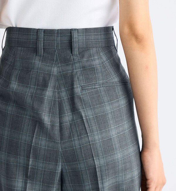 Edition「Super140's ウールトロピカル チェックスラックス」|スラックス|