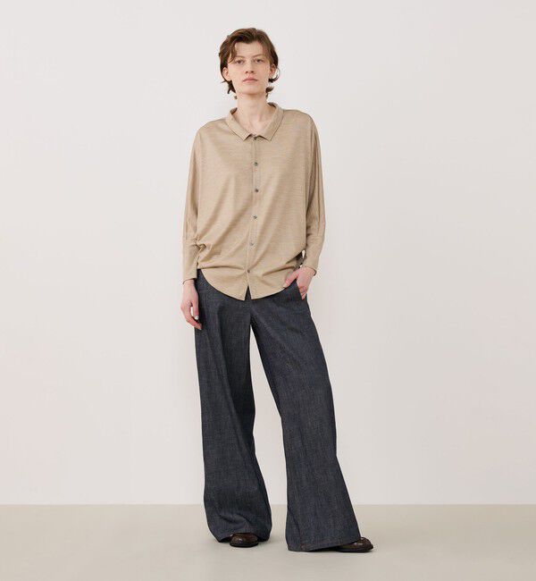 GALERIE VIE「ウォッシャブルウールジャージー ドルマンスリーブシャツ」|シャツ・ブラウス|