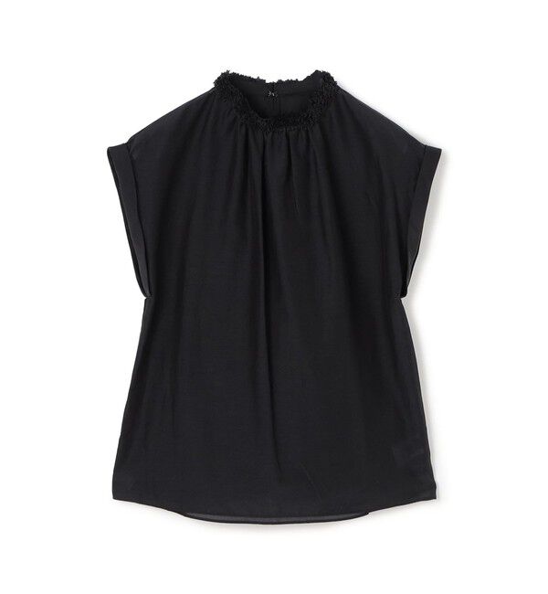 TOMORROWLAND collection「コットンシルクローン フレンチスリーブブラウス」|シャツ・ブラウス|69 ネイビー