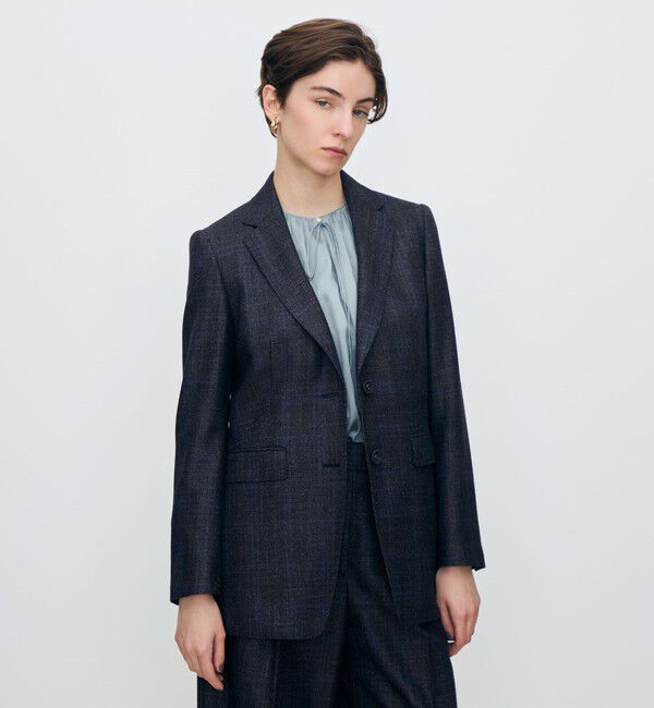 TOMORROWLAND collection「SILK AIR PANE シングル2Bジャケット」|テーラードジャケット|