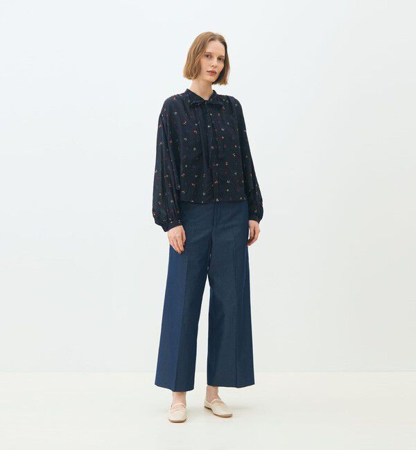 TOMORROWLAND collection「フルーロンエンブロイダリー ボウタイブラウス」|シャツ・ブラウス|