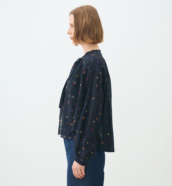 TOMORROWLAND collection「フルーロンエンブロイダリー ボウタイブラウス」|シャツ・ブラウス|