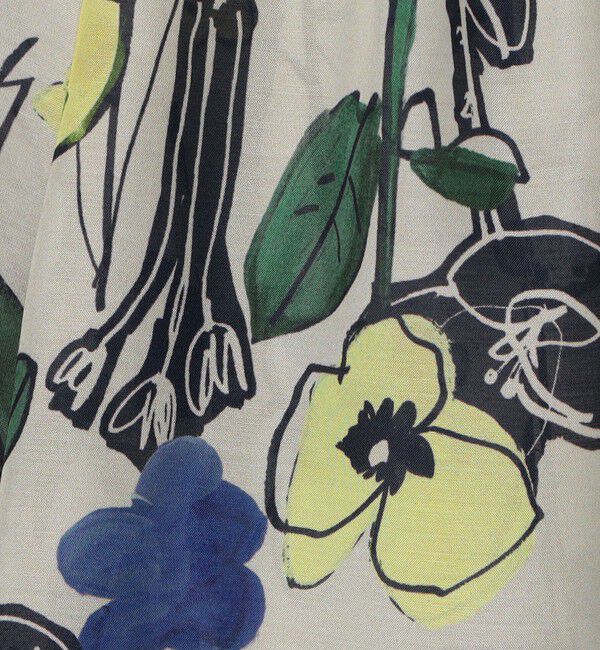 TOMORROWLAND collection「フラワーベッドプリント ネックギャザーブラウス」|シャツ・ブラウス|