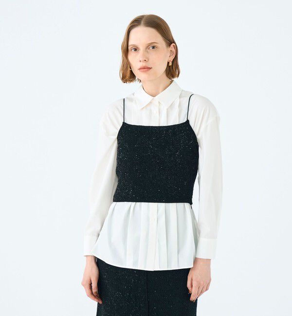 Ballsey「ストレッチスパンコール ショートキャミソール」|キャミソール|