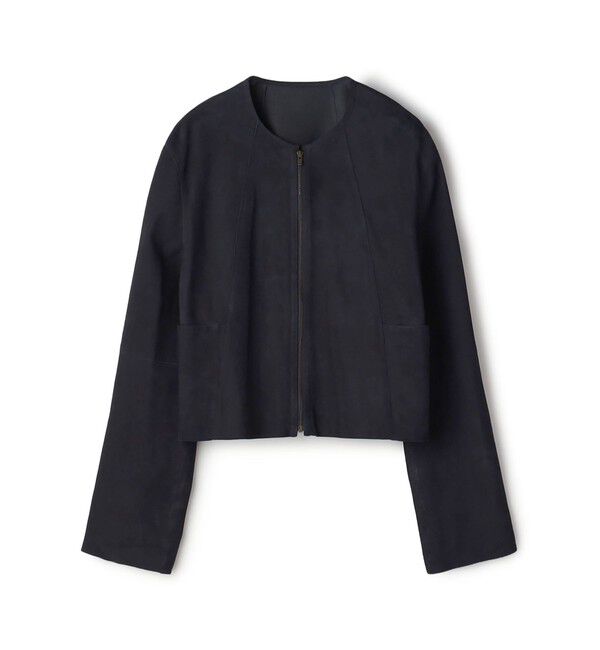 BACCA「ゴートスエード ショートジップブルゾン」|ブルゾン・スタジャン|69 ネイビー