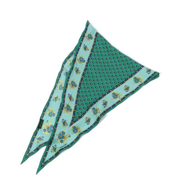 SOULEIADO「SOULEIAO シルクプリント スカーフ」|バンダナ・スカーフ|52 グリーン系