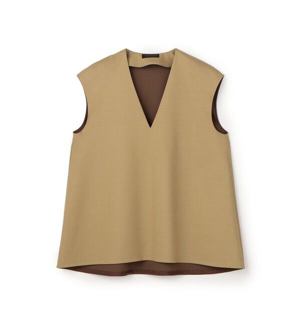 TOMORROWLAND collection「スーパーウールウィーブ Vネックトップス」|シャツ・ブラウス|45 キャメル