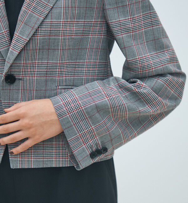 MACPHEE「ライトウールチェックシングルブレストジャケット」|テーラードジャケット|