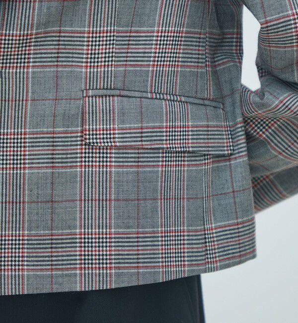 MACPHEE「ライトウールチェックシングルブレストジャケット」|テーラードジャケット|