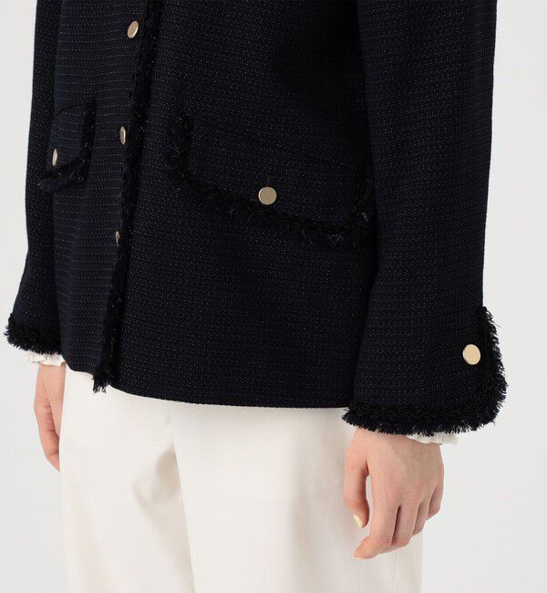 Ballsey「クレストドビー Vクルージャケット」|ノーカラージャケット|