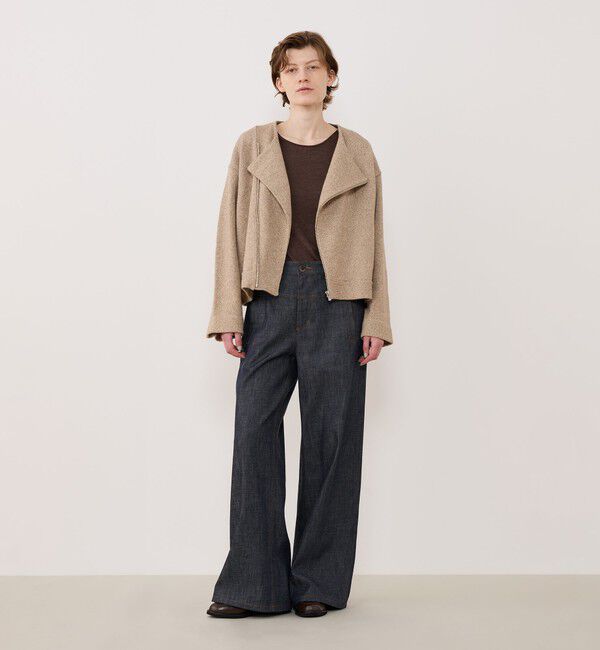 GALERIE VIE「カシミヤペーパー ライダースジャケット」|ライダースジャケット|