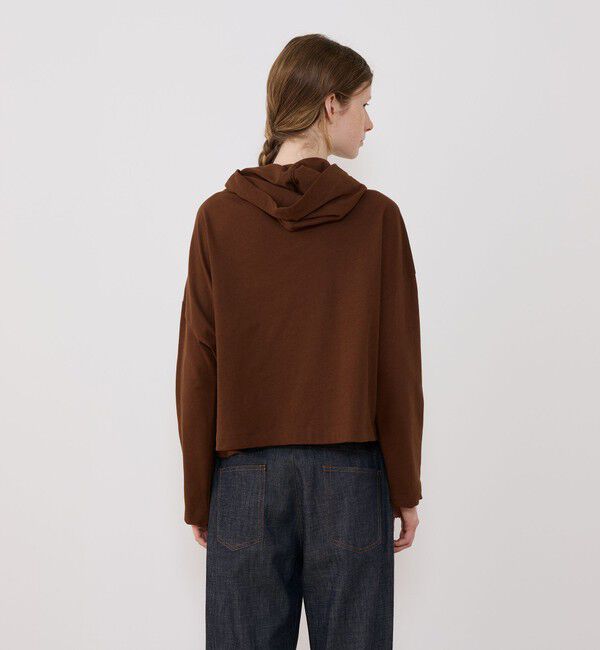 GALERIE VIE「クレープコットンジャージー フーデッドプルオーバー」|パーカー|