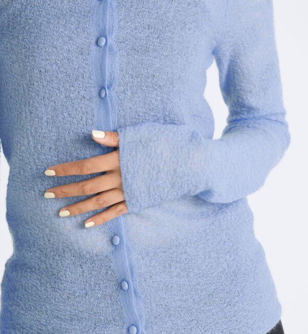 Edition「モヘアシアー クルーネックカーディガン」|カーディガン|