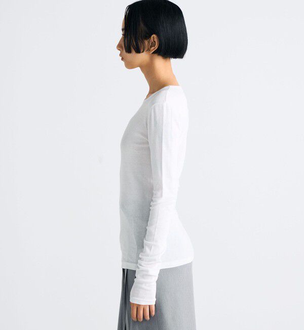 Edition「コットンシルクフライス クルーネックトップ」|Tシャツ・カットソー|