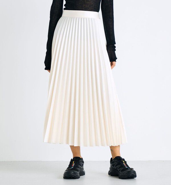 Edition「エンボスサテン プリーツスカート」|スカート|
