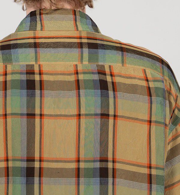 TOMORROWLAND MENS「レーヨン ダブルポケット チェックシャツ Lyria」|シャツ・ブラウス|