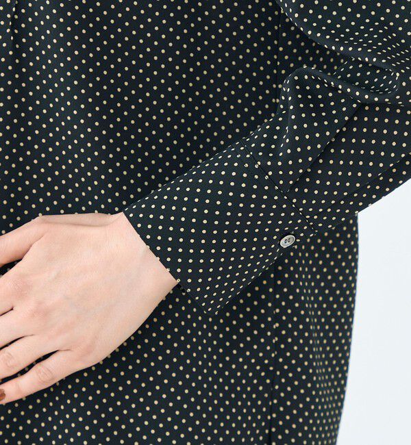 Ballsey「ミニドットプリント スリムボウタイブラウス」|シャツ・ブラウス|