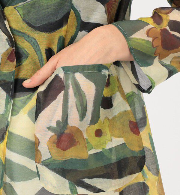 TOMORROWLAND collection「サンフラワープリント シースルージャケット」|テーラードジャケット|