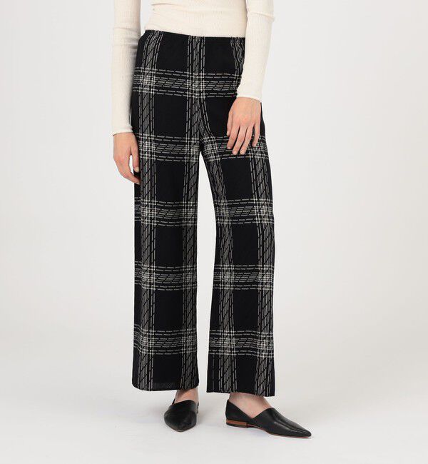 DES PRES「ハイツイストウールチェック リラックスパンツ」|その他|