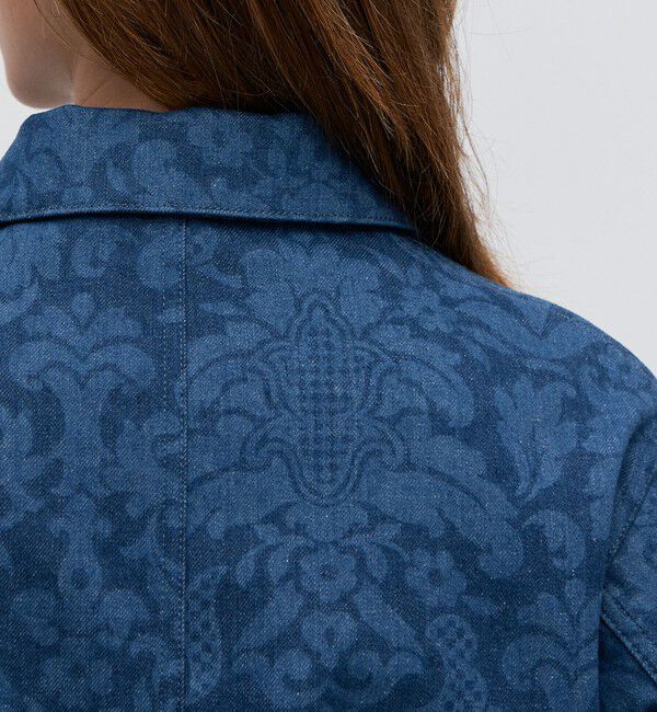 BACCA「ブルーデニムプリント ワークジャケット」|ブルゾン・スタジャン|