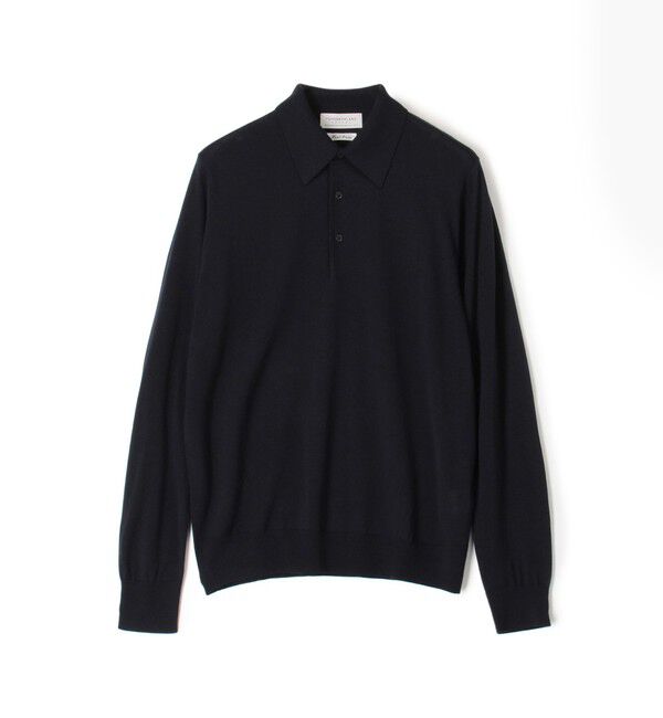 TOMORROWLAND MENS「TOMORROWLAND tricot スーパーファインメリノウール ニットポロシャツ S-WOOL」|ニット・セーター|69 ネイビー