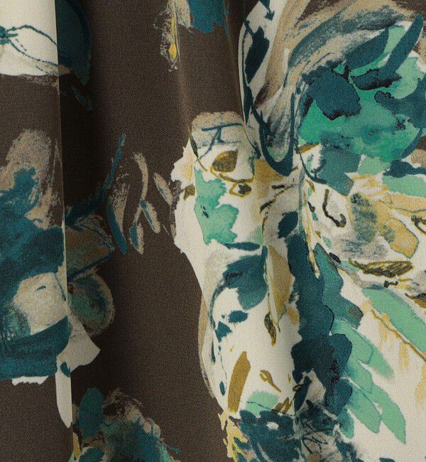 TOMORROWLAND collection「オータムガーデンプリント ネックギャザーブラウス」|シャツ・ブラウス|