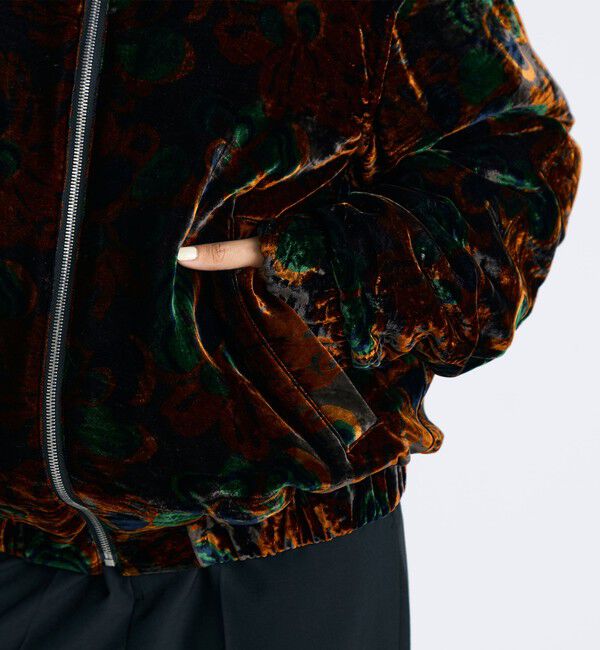 Edition「ベルベットプリント ジップブルゾン」|ブルゾン・スタジャン|