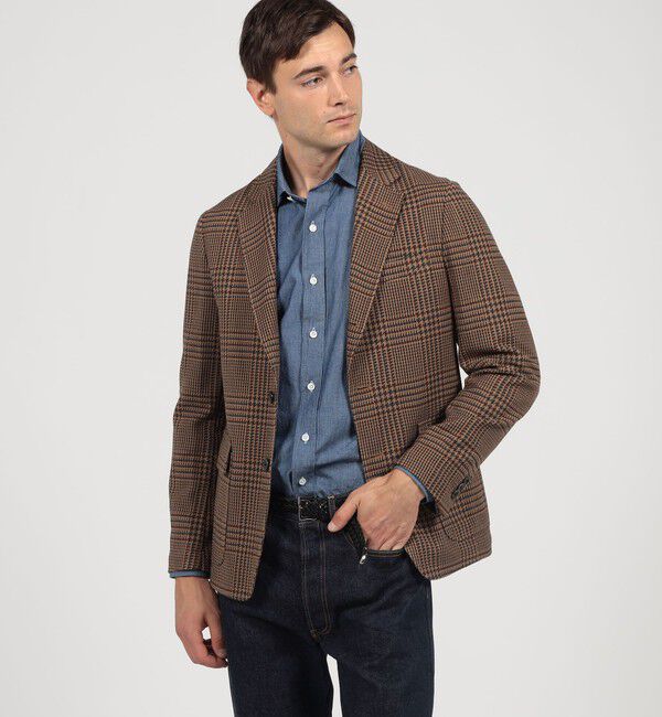 TOMORROWLAND MENS「ウールコットン シングルブレステッド3Bジャケット SONDRIO」|テーラードジャケット|