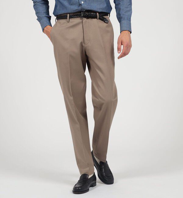 TOMORROWLAND MENS「コットンウール ノープリーツパンツ SONDRIO」|チノ|