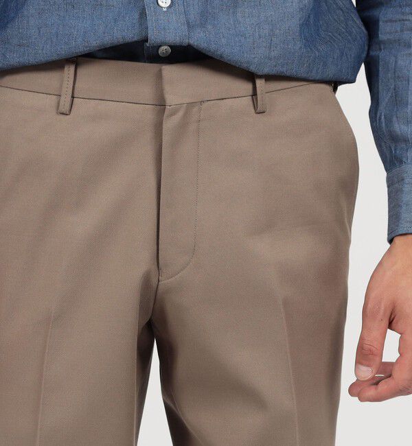 TOMORROWLAND MENS「コットンウール ノープリーツパンツ SONDRIO」|チノ|