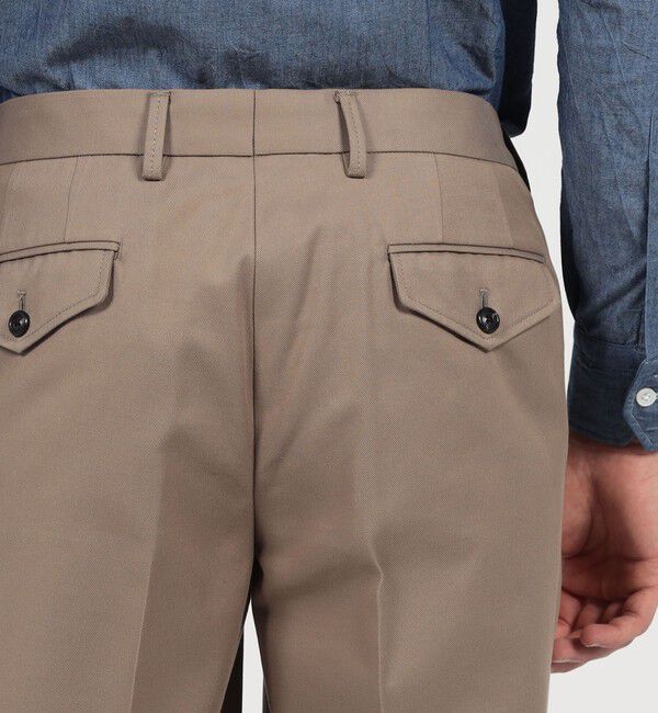 TOMORROWLAND MENS「コットンウール ノープリーツパンツ SONDRIO」|チノ|