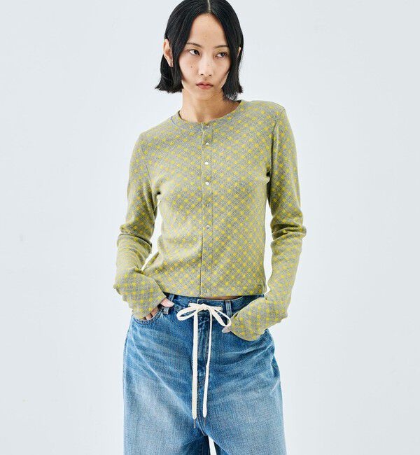 Edition「コットンモダールフライス プリント カーディガン」|Tシャツ・カットソー|