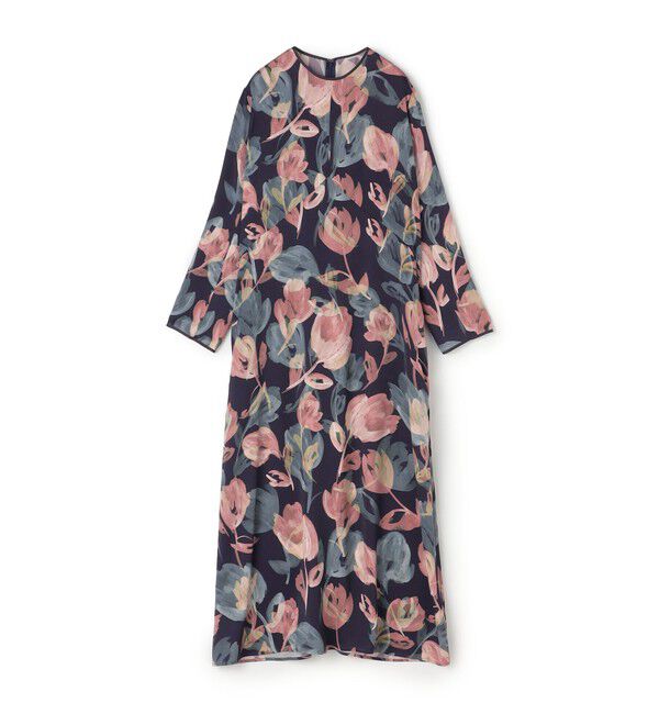 Ballsey「ミラージュフルールプリント バックタックワンピース」|ワンピース|34 ピンク系