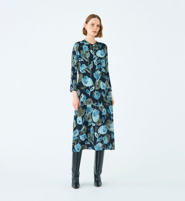 Ballsey「ミラージュフルールプリント バックタックワンピース」|ワンピース|